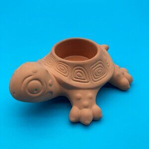 Vintage PartyLite Terra Cotta Turtle Tealight Candle Holder